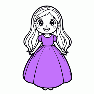 Rapunzel para colorir