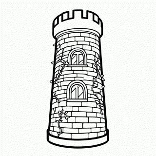 Torre da Rapunzel para colorir