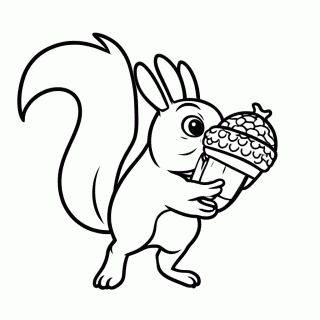 Scrat Com Bolota — A Era do Gelo para Colorir