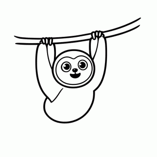 Sloth Fofo para colorir