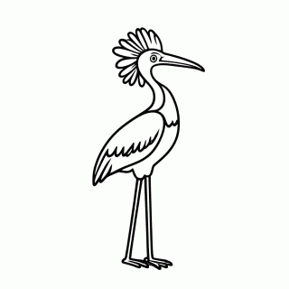 A Ave Secretária para colorir