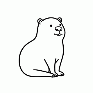 A Capivara para colorir