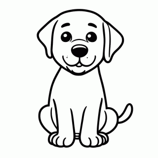 O Cachorro Labrador para colorir