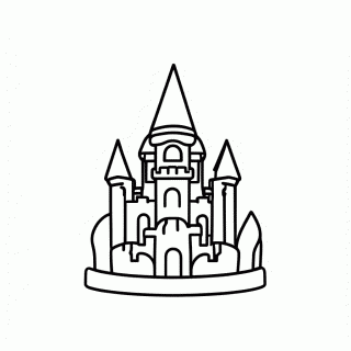 Castelo De Gelo — Frozen para Colorir