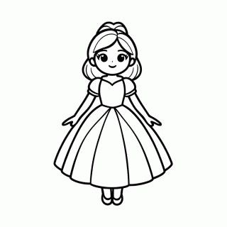 Elsa Vestido Azul para colorir