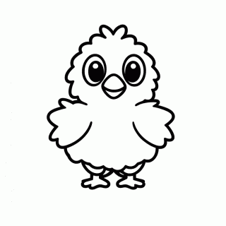 Pintinho Amarelinho para colorir