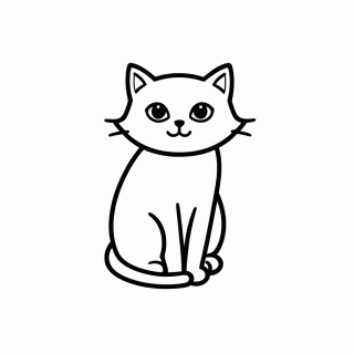 Kitty Pata Mansa para colorir