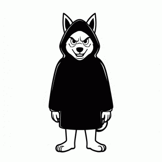 O Lobo para colorir