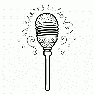 Microfone do Show para colorir