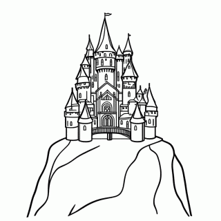 Castelo De Hogwarts para colorir