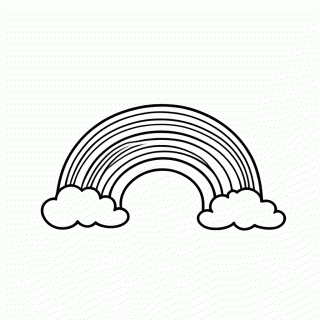 Arco Iris Sanrio para colorir