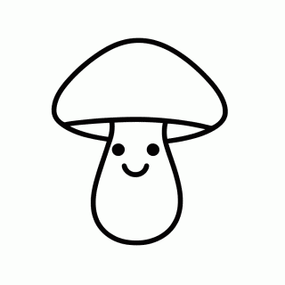 Cogumelo Fofo para colorir