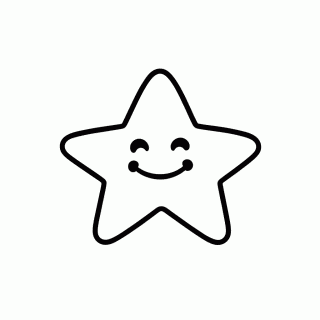 Estrelinha Feliz para colorir