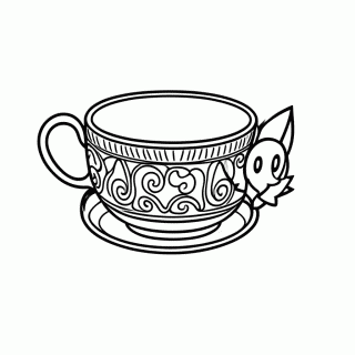 Xicara Do Kuromi para colorir