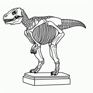 Fossil Completo — Jurassic Park / World para Colorir