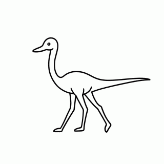 Gallimimus Corrida para colorir