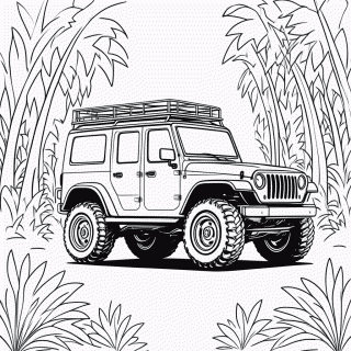 Jeep Jurassic Park para colorir