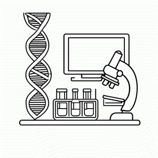 Laboratorio Dna para colorir