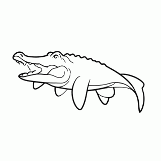 Mosassauro Aquatico para colorir