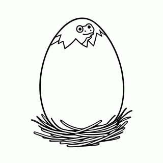 Ovo De Dinossauro para colorir