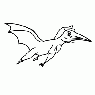 Pterodactilo para colorir