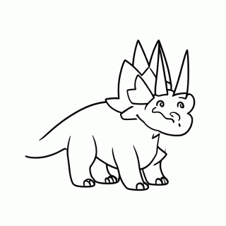 Triceratops para colorir