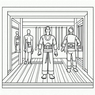 Dojo De Treino para colorir