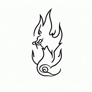 Dragao De Fogo para colorir