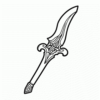 Espada De Tai Lung para colorir