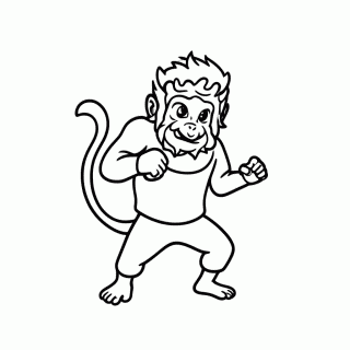 Macaco Monkey para colorir