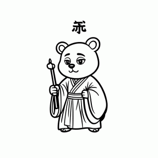 Mestre Shifu Panda Vermelho para colorir