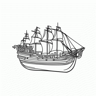 Navio De Shen para colorir