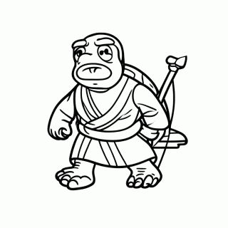 Oogway Tartaruga para colorir