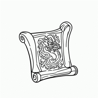 Rolo Do Dragao — Kung Fu Panda para Colorir