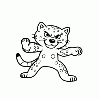 Tai Lung Leopardo para colorir