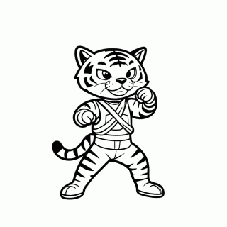 Tigresa Furiosa para colorir