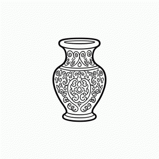 Vaso De Jade para colorir