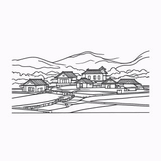 Vila Do Vale para colorir