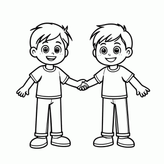 Luca e Alberto para colorir