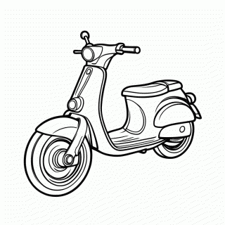 A Vespa para colorir