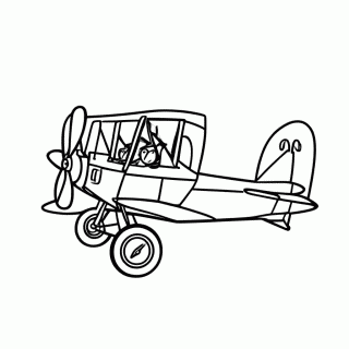 Aviao Dos Pinguins para colorir