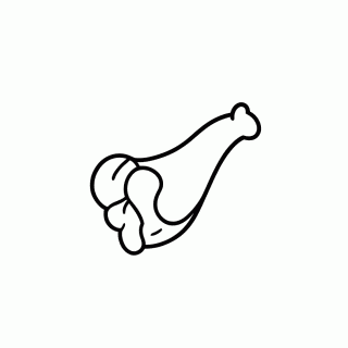 Ham Bone para colorir