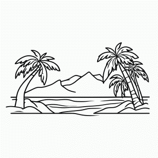 Ilha Madagascar para colorir