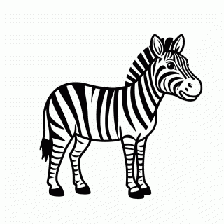 Marty Zebra para colorir