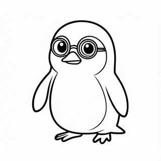 Pinguim Kowalski para colorir