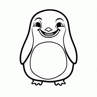 Pinguim Rico para colorir