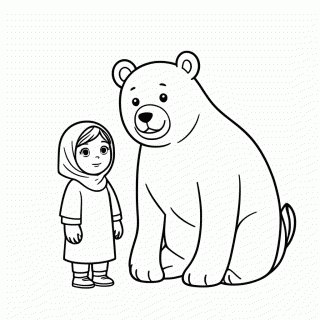 Masha e o Urso para colorir