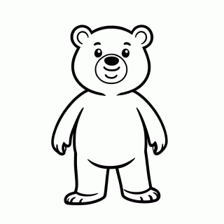 O Urso para colorir
