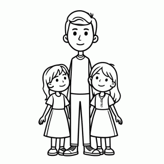 Gru e as Meninas para colorir
