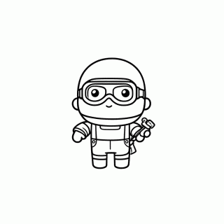 Minion Ajudante para colorir